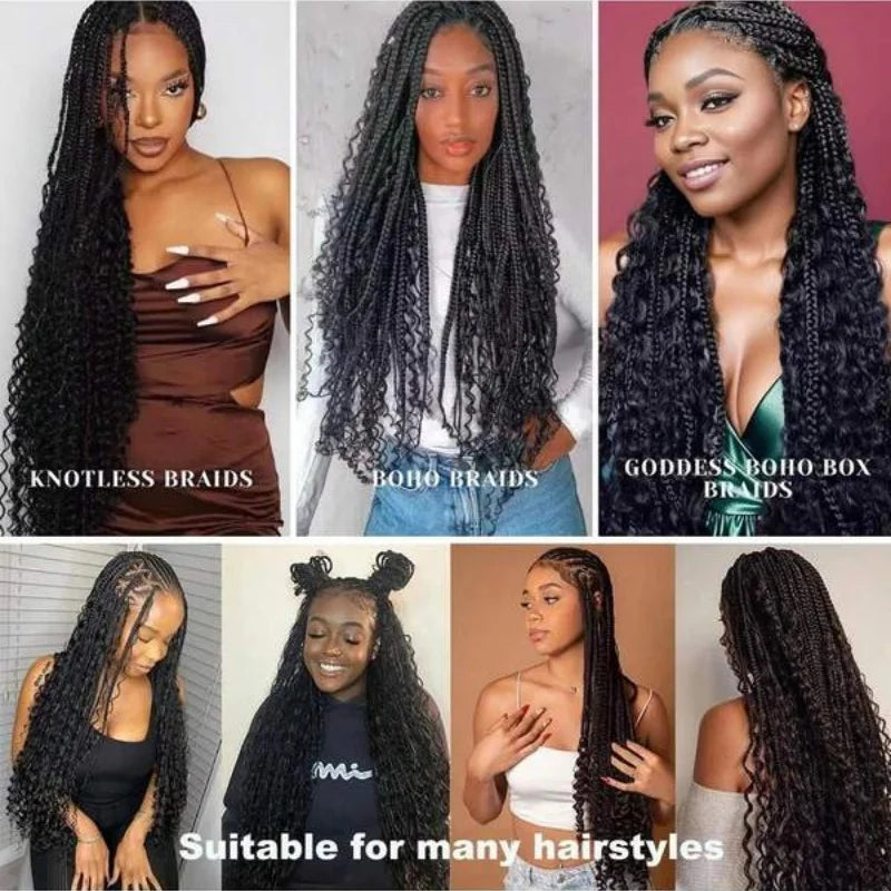Human Braiding Hair Deep Water Wave Bulk No Weft Design 110g 1 Bulks Full Thick Bouncy Curly Bulk Hair Extensions For Braids