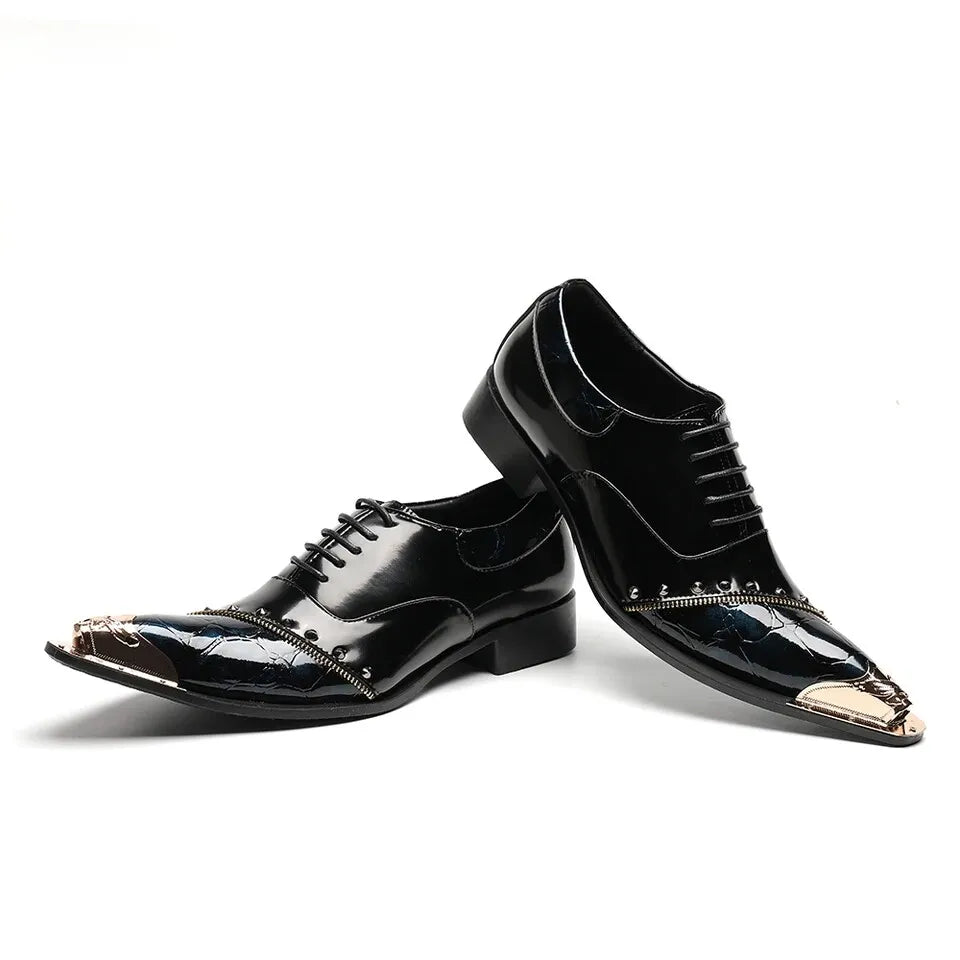 luxury brand Men shoes glitter gold  italian wedding dress shoes men leather pointed toe formal shoes  plus size men shoes