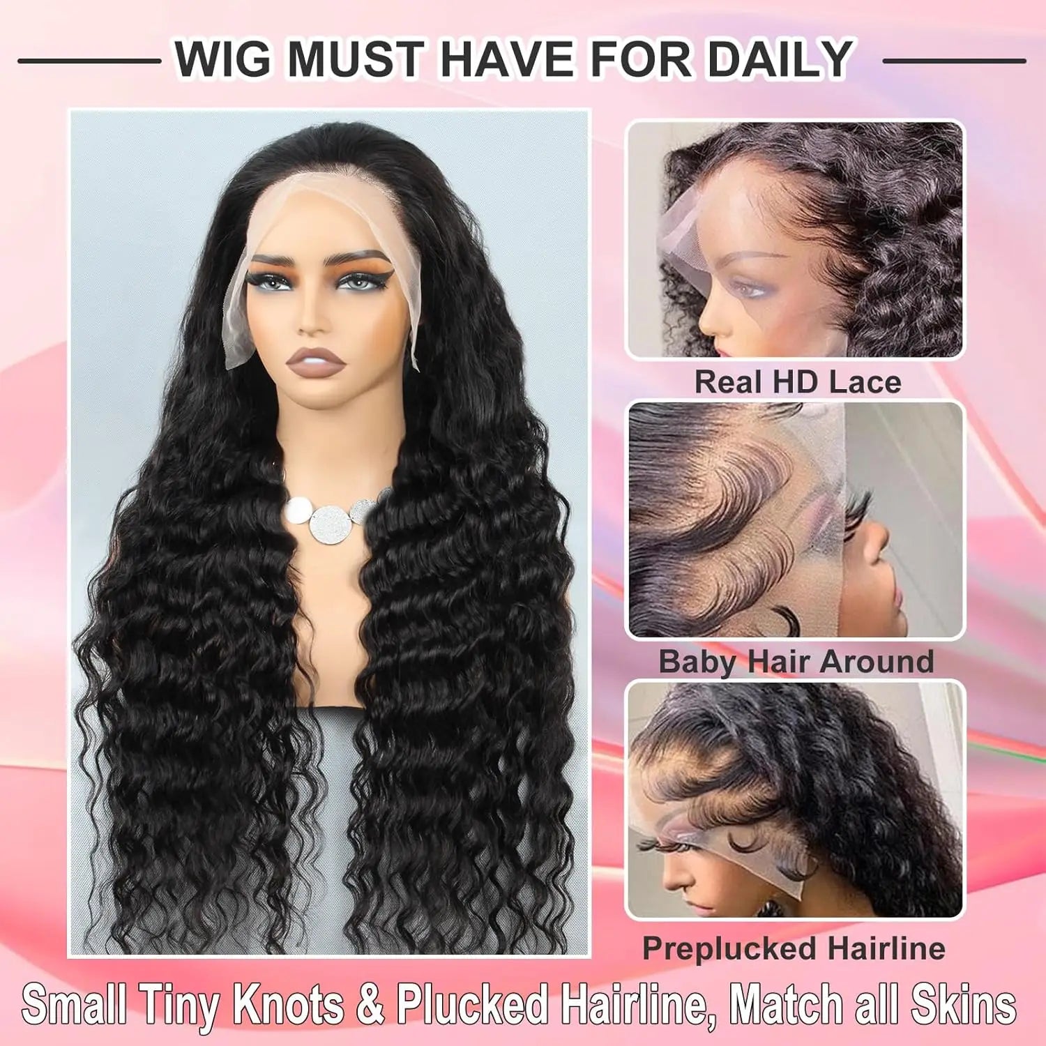 Deep Wave Lace Front Wigs Human Hair 13x6 HD Lace Front Wigs Burmese Curly 13X4 Human Hair Pre Plucked Brazilian Curly Human Hair Wig 200 Density Deep Wave Frontal Wigs Human Hair HD Lace 26 Inch Curly Wigs for Black Women Pr