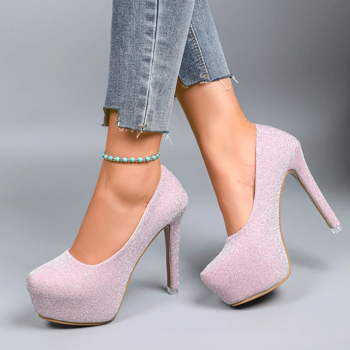 Fashion Shoes Female Basic Women's High Heels Sexy Party Pumps Women Platform Thin Heels Super High Slip on Shoes Women
