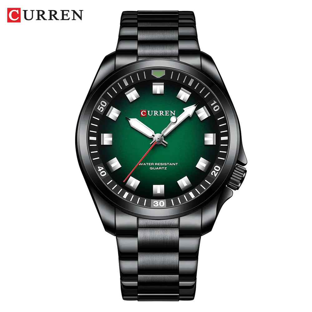 CURREN 8451 Fashion Men Watch Top Brand Luxury Waterproof Sport Mens Watches Stainless steel Automatic Date Military Wristwatch