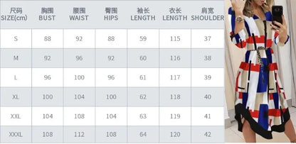Women's Autumn New Fashion and Elegant Commuter Print V-neck Lace up Long Sleeve Slim Fit Mid length Dress