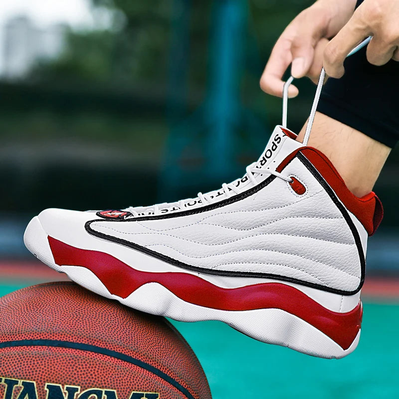 High Quality High Help Practical Training Basketball Shoes Rotating Buckle Air Cushion Sneaker Youth Fashion Trendy Shoes 36-48