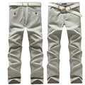 Business Formal Pants Cotton Casual Pants Men  New Classic Style Straight Loose High Waist Plaid Trousers Male Brand Clothes