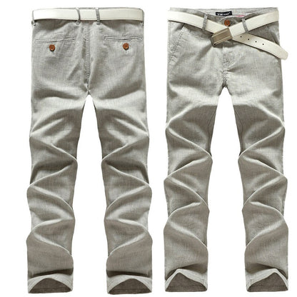 Business Formal Pants Cotton Casual Pants Men  New Classic Style Straight Loose High Waist Plaid Trousers Male Brand Clothes
