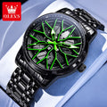 OLEVS Watches Man 3701 New High Quality Original Mens Luck Flywheel Quartz Watch 30M Waterproof Sports Watches For Men Reloj