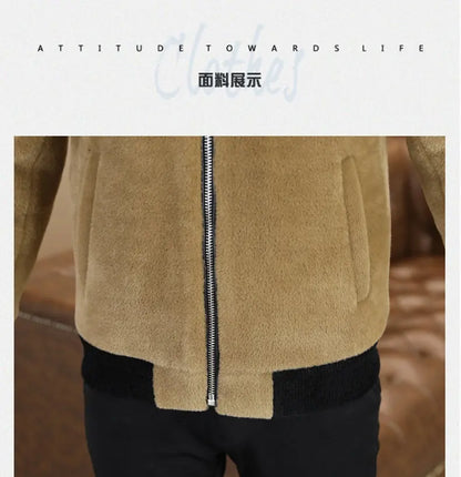 Winter Faux Fur Jacket for Men Thick Warm Fur Integrated Jacket High-quality Casual Business Windbreaker coats men clothing