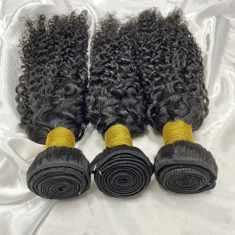 Kinky Curly Bundles Human Hair 28 30 Inches 2 3 4 Bundles Unprocessed Virgin Burmese Afro Curly Bundles 4c Curls Humn Hair Double Weft Hair Extension
