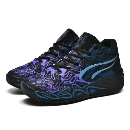 Basketball Shoes Men Field Training High-top Comfortable Non-slip Sports Footwear Luxury Lace-up Flat Sneakers for Men