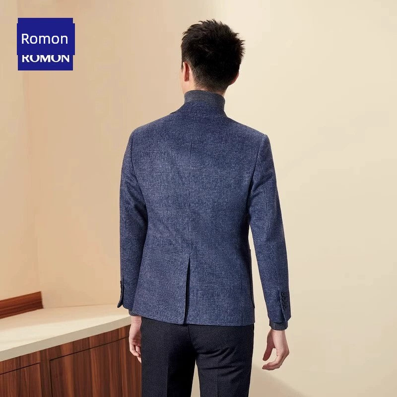 Romon High-End Fall Slim Fit Suit Youth Wool