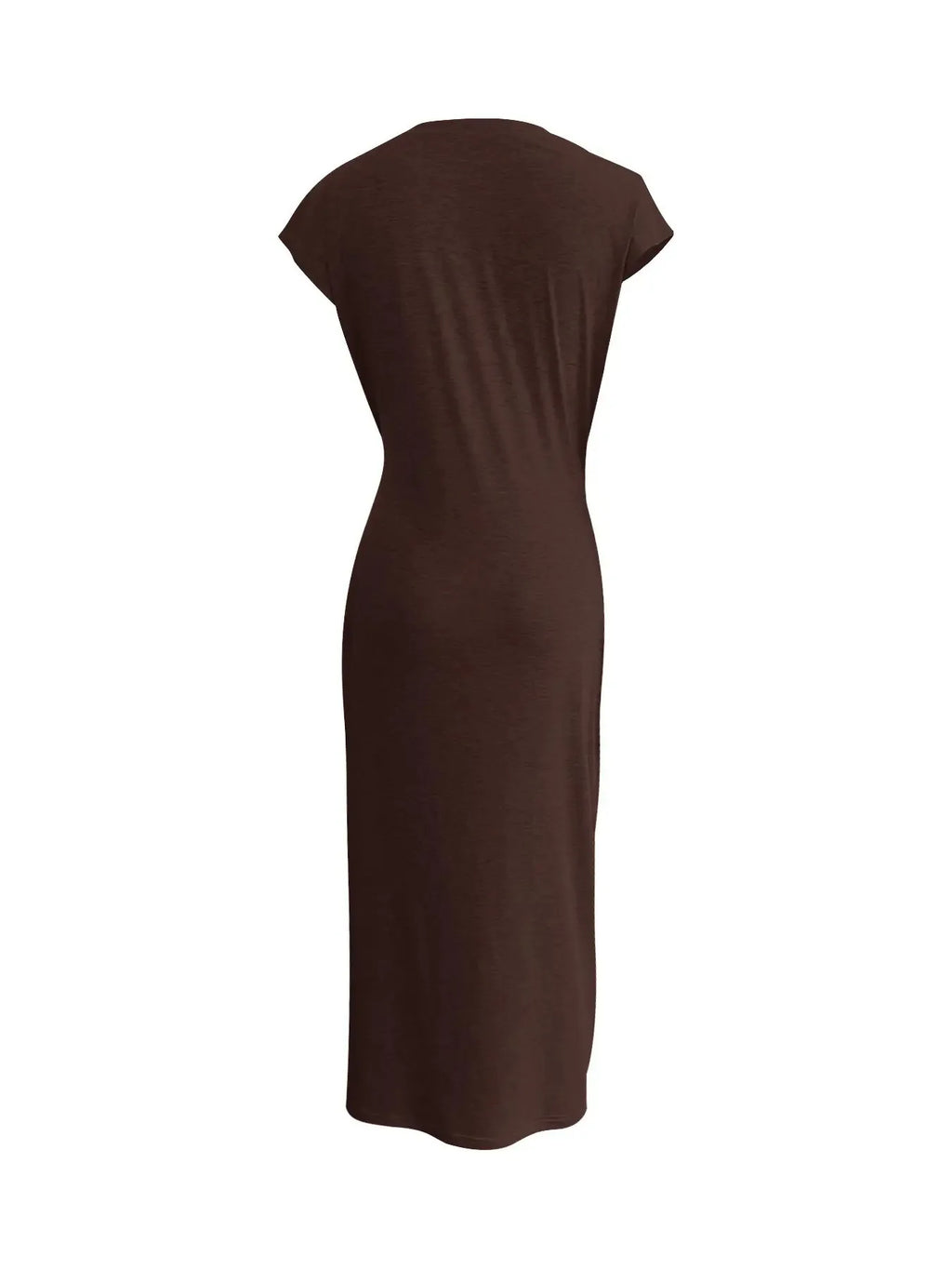 Elegant And Elegant Waist Lace Up Striped Round Neck Short Sleeve Long Dress Summer Party Bodycon Women's Dresses