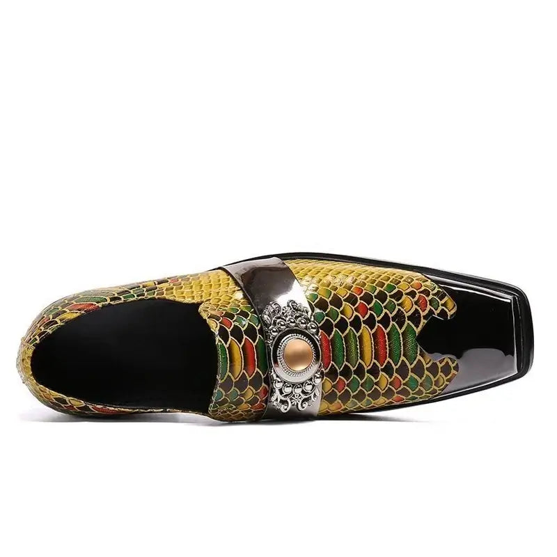 Luxuriöse Herrenschuhe Designer wie Schlangenmuster Abendschuhe Herren Gentleman Slipper Oxfords Echtleder Schuhe für Männer Mode