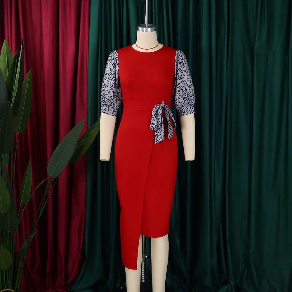 FairyShely 2025 Short Sleeve Patchwork Plus Size Dress Women Large Bodycon Big Dresses Lady Summer Party Tight Curvy Dress