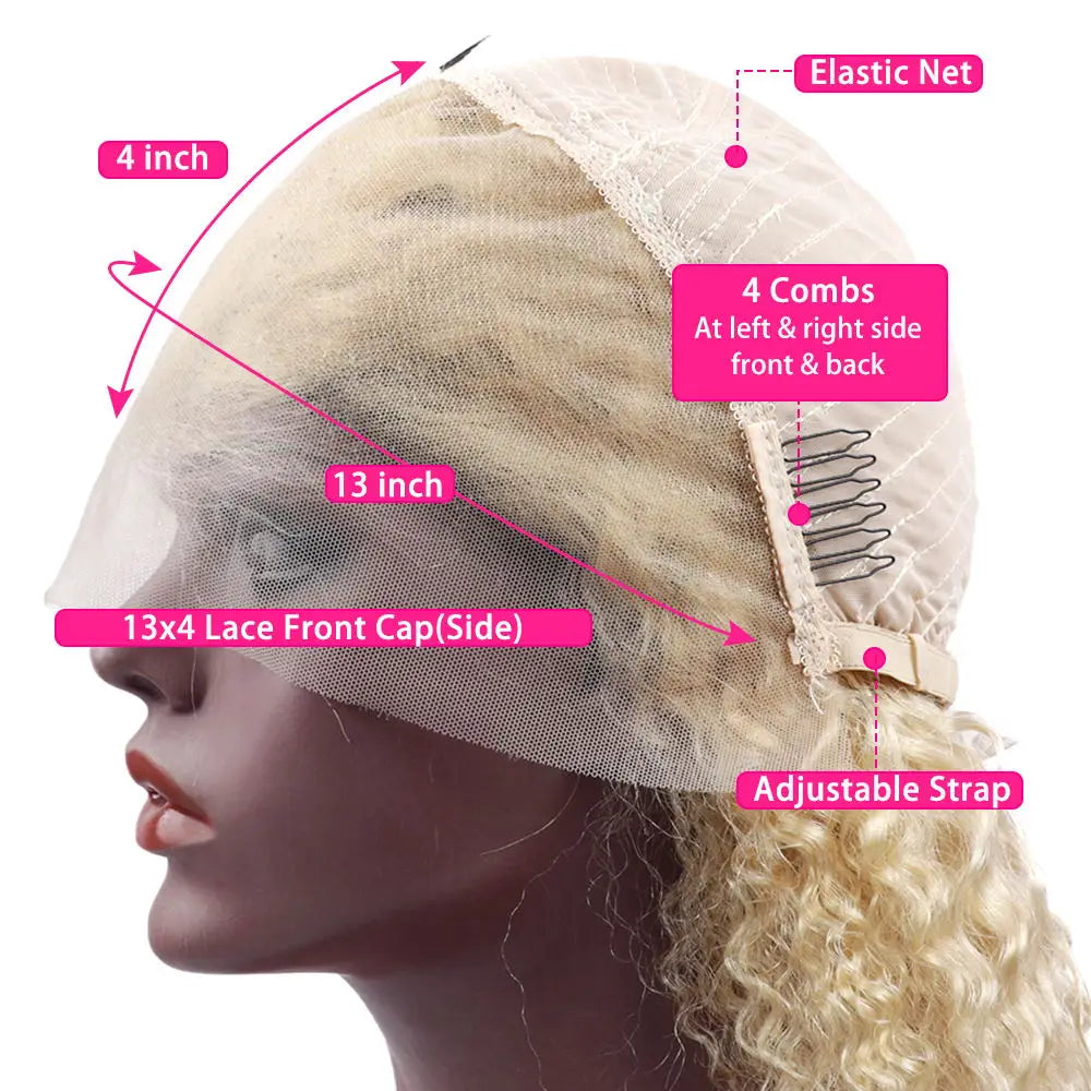 613 Colored Straight Human Hair 13x4 HD Blonde Lace Front Wigs 200 Density 13x6 Transparent Full Lace Frontal Wigs 44 46 Inches