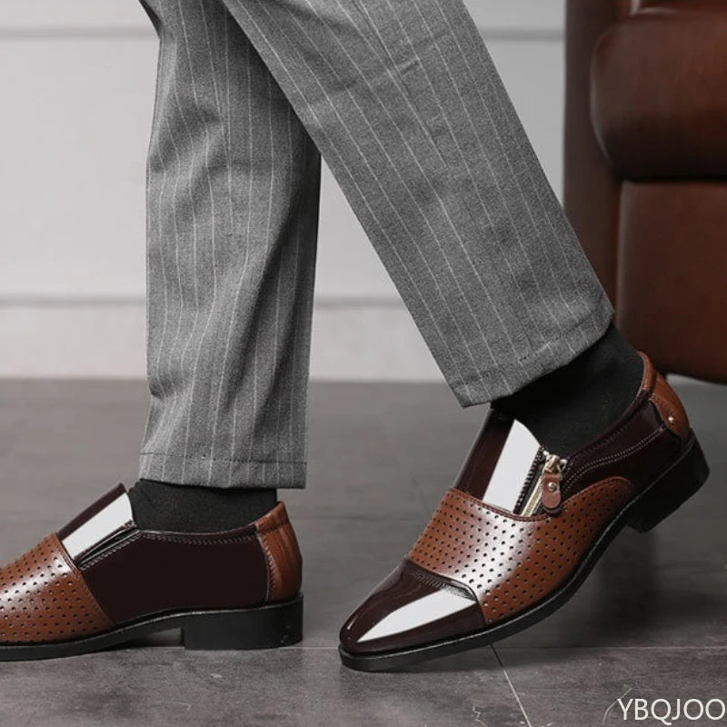 2026 Modische Herren-Büro-Formalschuhe in großen Größen, niedrig geschnitten, bequem für den Alltag, spitz zulaufend, multifunktionale Herren-Hochzeitsschuhe