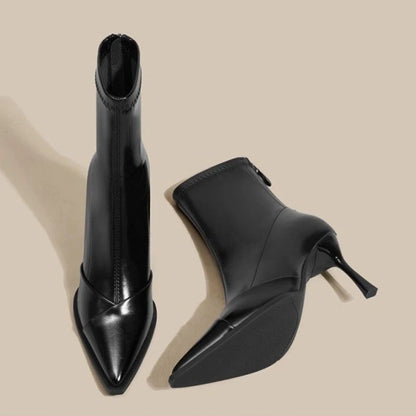 Women's Shoes High Heel Slim Ankle Boots Fashion Elegant Pointed Toe Short Booties  Spring Autumn Laides Street Style Shoes