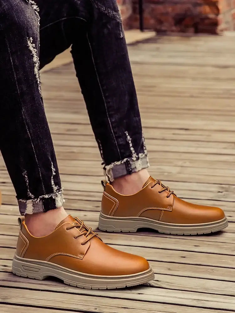 CLOHOO Handgemachte Herren Business Casual Schuhe Bequeme Klassische Schnürschuhe Arbeitsschuhe Modische Hochzeits-Herrenschuhe