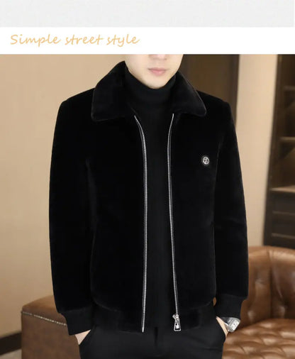 Winter Faux Fur Jacket for Men Thick Warm Fur Integrated Jacket High-quality Casual Business Windbreaker coats men clothing