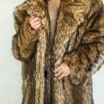 PFHQ Men's Thickened Warm Faux Fur Coat Long Camping Niche Loose Heavy Industry Advanced Outdoor Autumn New Windbreakers 21Z2173