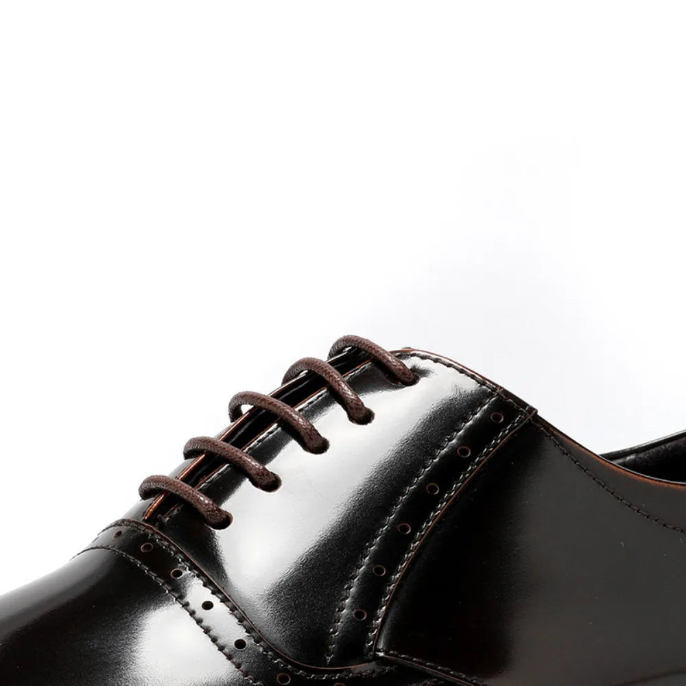 Echte Vollnarbenleder Herren Business-Schuhe Polierter britischer Stil Business Casual Oxford-Schuhe Mode Color-Block Spitz zulaufend