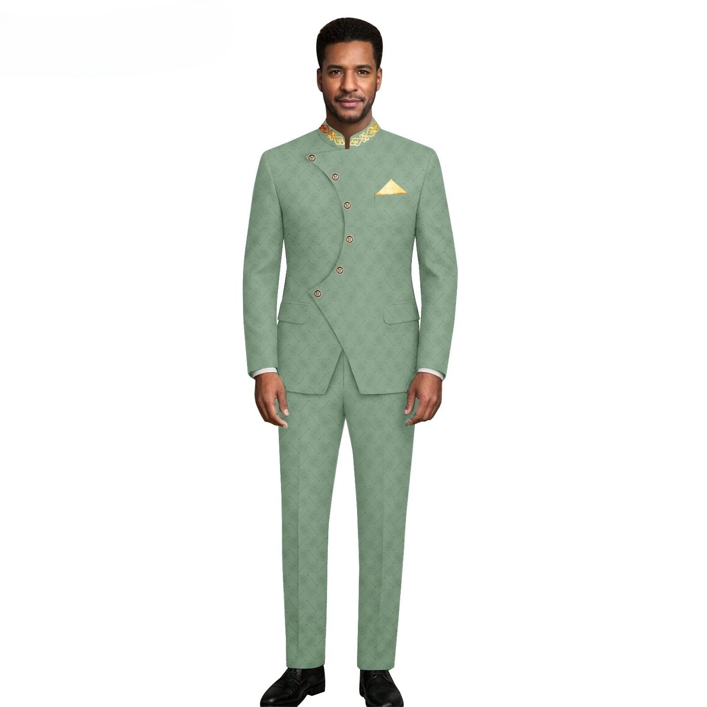 (Jacket +Pants) 2026 New Luxury Elegant Men's Suits 2 Piece Set Fashion Korean Casual Slim Fit Social Groom Wedding Tuxedo