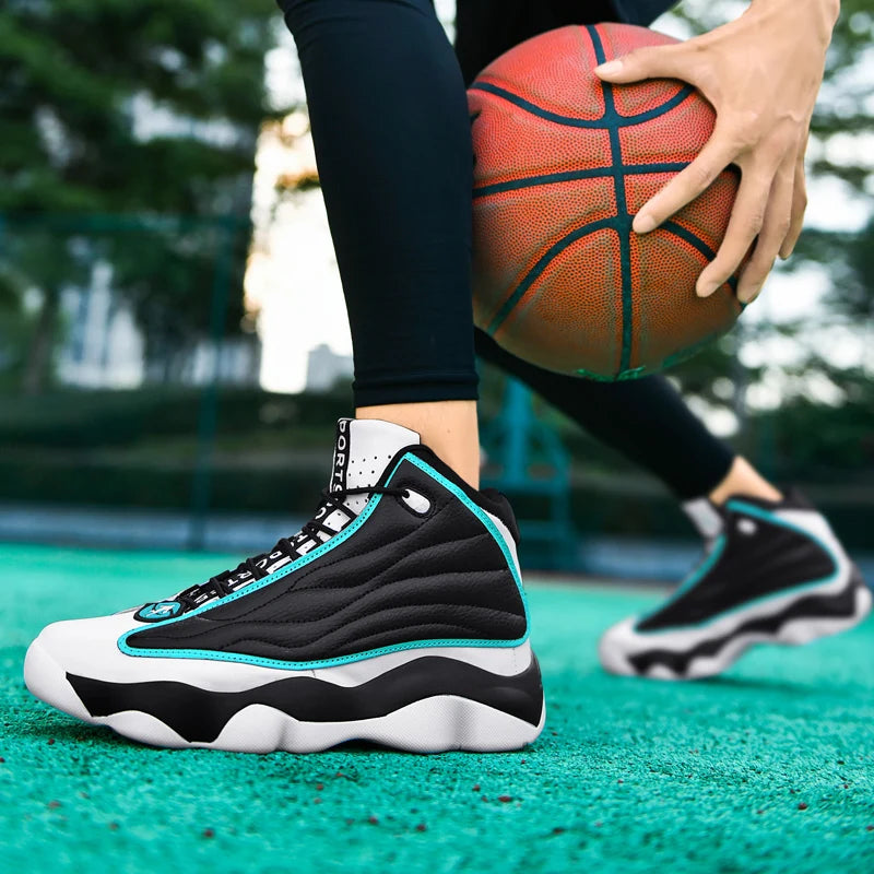High Quality High Help Practical Training Basketball Shoes Rotating Buckle Air Cushion Sneaker Youth Fashion Trendy Shoes 36-48
