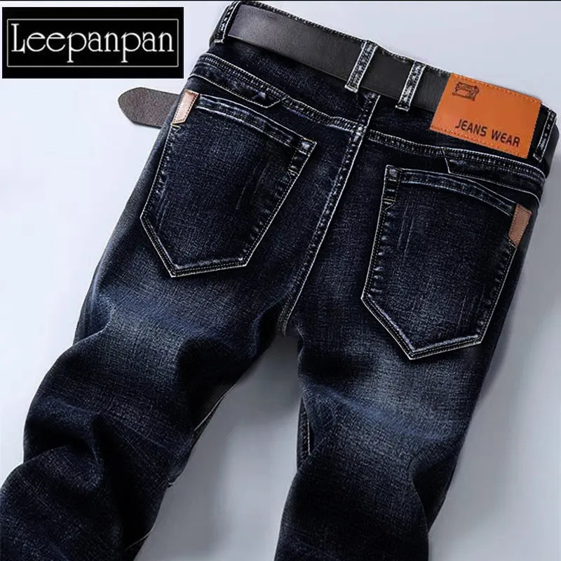 New Fashion Spring Autumn Men's Stretch Slim Jeans Casual Denim Luxury Clothing Men Designer Jeans Designer Clothes Cowboy Pants