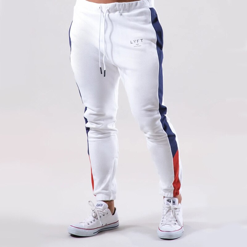 2022 la modă bumbac tricotați casual sport pantaloni bărbați fitness fitness toamnă și iarnă noi pantaloni largi cu creion pantaloni sport sport