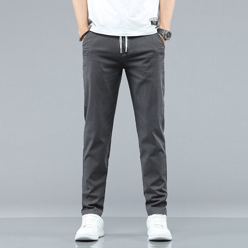 KUBRO 2023 Chic New Summer Explosion Casual Trousers Men Breathable Thin Pockets Large Capacity Wear Scratch Resistant Wrinkle