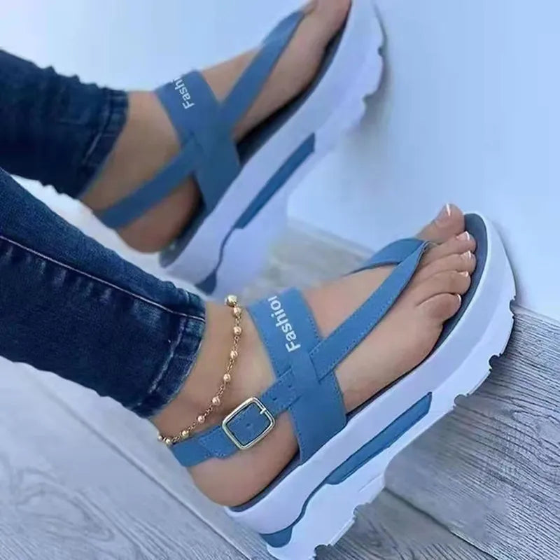 2023 New Platform Women Sandals For Summer Wedges Shoes Women Platform Heels Sandalias Mujer Luxury Summer Flip Flops