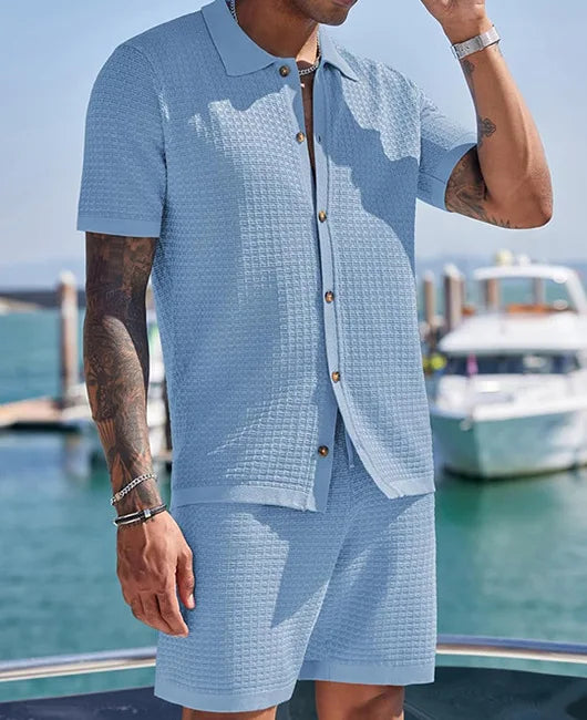 Hawaiian Vacation Suits Men's Summer Lapel Short Sleeve Shirt Shorts 2-piece Sets Fashion Streetwear Male 3D Print Casual Outfit