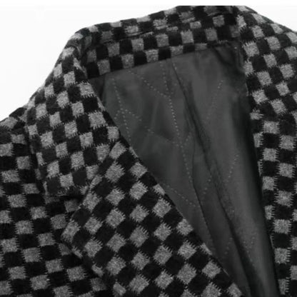 Winter Add Velvet Woolen Suit Jackets Men Thick Warm Wedding Blazers Brand Casual Business Dress Coat Social Office Streetwear