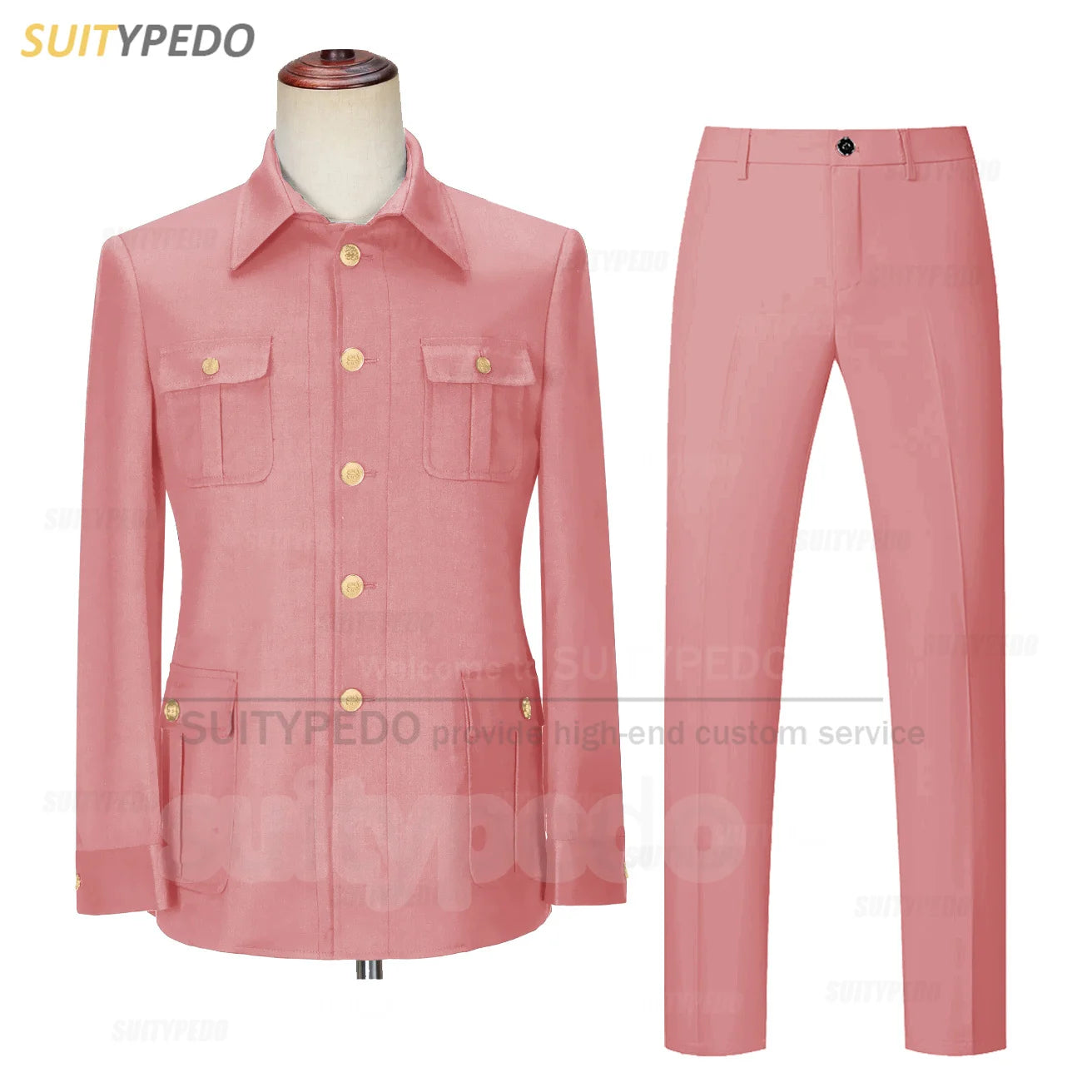 Smart Casual Suit Set For Men Wedding Banquet Grooms Elegant Outfits Formal Party Tailor-made Slim Fit Blazer Pants 2 Pieces