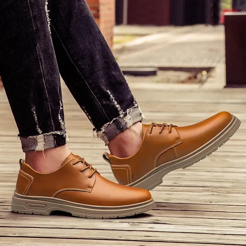CLOHOO Handgemachte Herren Business Casual Schuhe Bequeme Klassische Schnürschuhe Arbeitsschuhe Modische Hochzeits-Herrenschuhe