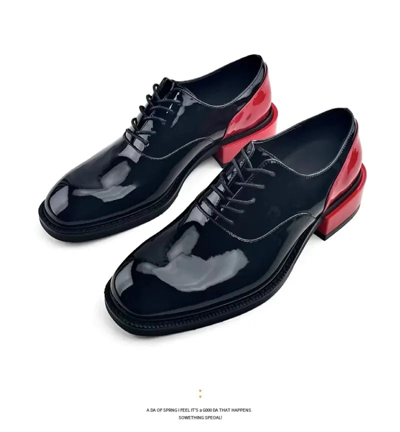 Neue Design Herren Derby Schuhe Echtleder Schnürschuhe Freizeit Business Formelle Schuhe Rindsleder Patchwork Mode Party Hochzeitsschuhe