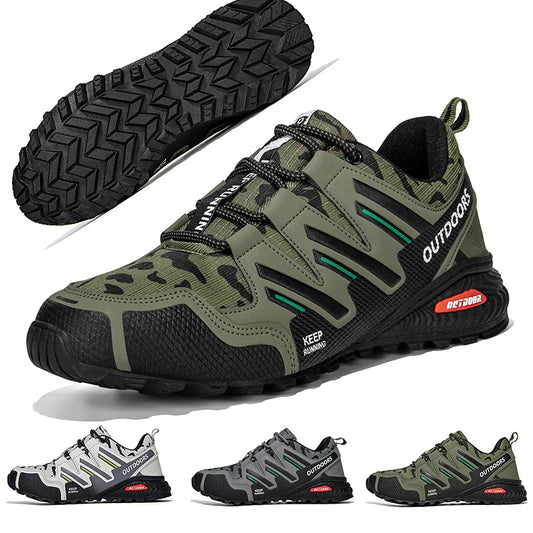 New Men Hiking Shoes Outdoor Waterproof Sports Shoes Comfortable Leather Hiking Training Boots Large Size Tactical Shoe Men
