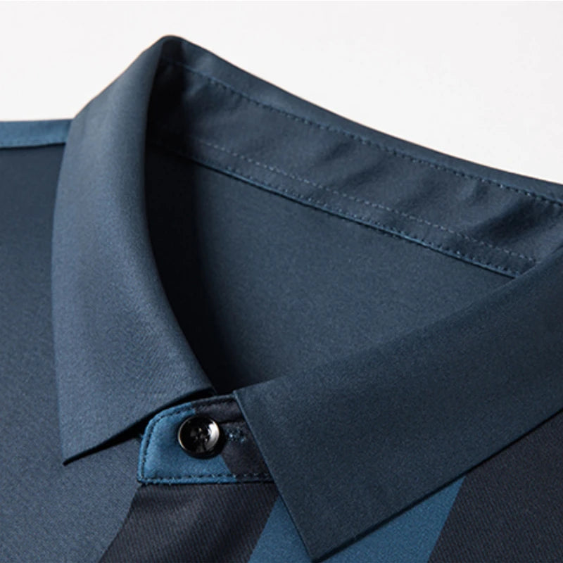 MLSHP Seamless Men's Dress Shirts Luxury Long Sleeve Seamless Business Casual Male Shirts Spring and Autumn Slim Man Shirts 4XL