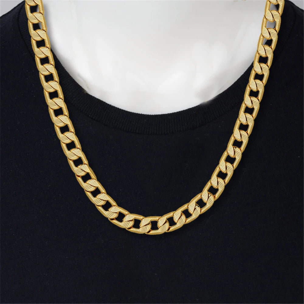 Men Women's Dubai Jewelry Sets Gold Color Stainless Steel Necklace Bracelet Set Hiphop Curb Cuban Thick Chain Wholesale Jewelry