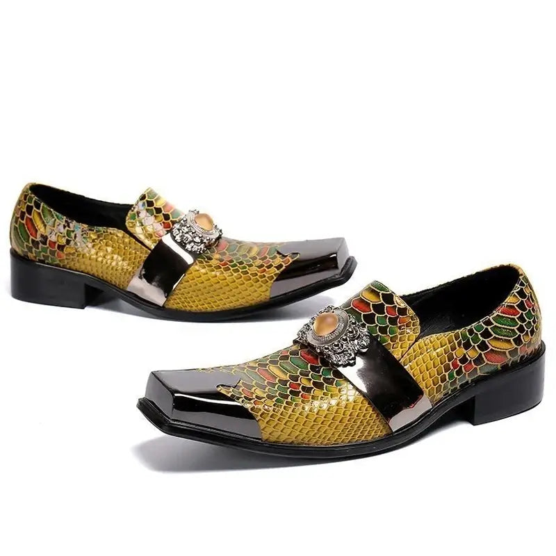 Luxuriöse Herrenschuhe Designer wie Schlangenmuster Abendschuhe Herren Gentleman Slipper Oxfords Echtleder Schuhe für Männer Mode