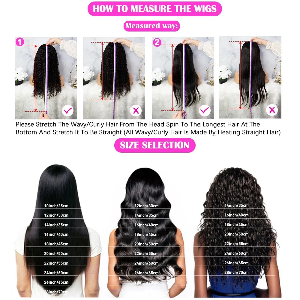 Body Wave Wig 46 Inches #4 Chocolate Brown Remy Hair 13x4 13x6 HD Transparent Lace Frontal Wigs Pre Plucked Human Hair For Women