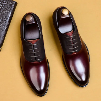 New Italian Handmade Shoes British Style Formal Men's Oxford Shoe Genuine Leather Business Dress Shoes Retro Men's Shoes