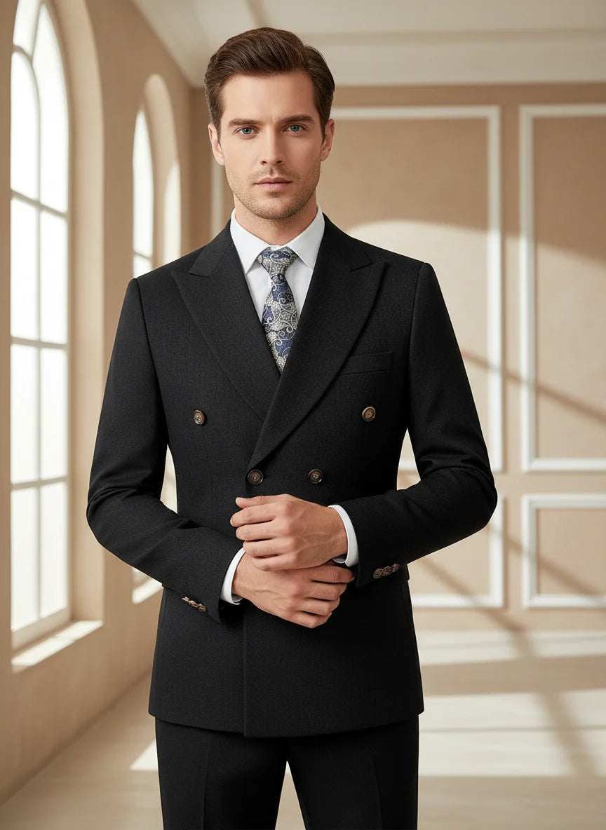 ST Cassy Elegant Man Suit 2 piece set Modern Wedding Party outfit Suits for Men Stylish Business office suit banquet attire