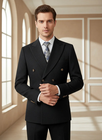 ST Cassy Elegant Man Suit 2 piece set Modern Wedding Party outfit Suits for Men Stylish Business office suit banquet attire