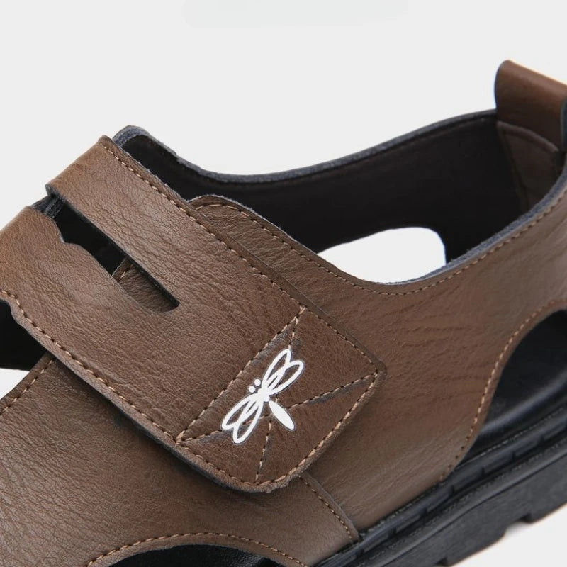 New Men's Sandals Fashion Brand Roman Sandals for Men Soft Bottom Comfortable Beach Shoes High Quality Leather Men Casual Shoes
