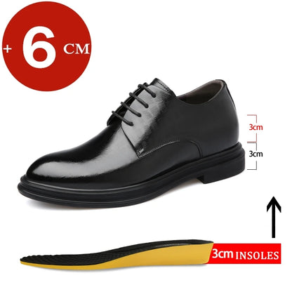 Elevator Shoes Men Dress Shoes 3/6/8 cm Men Formal Shoes Winter/Spring Classic Business Luxury Men Oxfords Footwear Suit Shoes