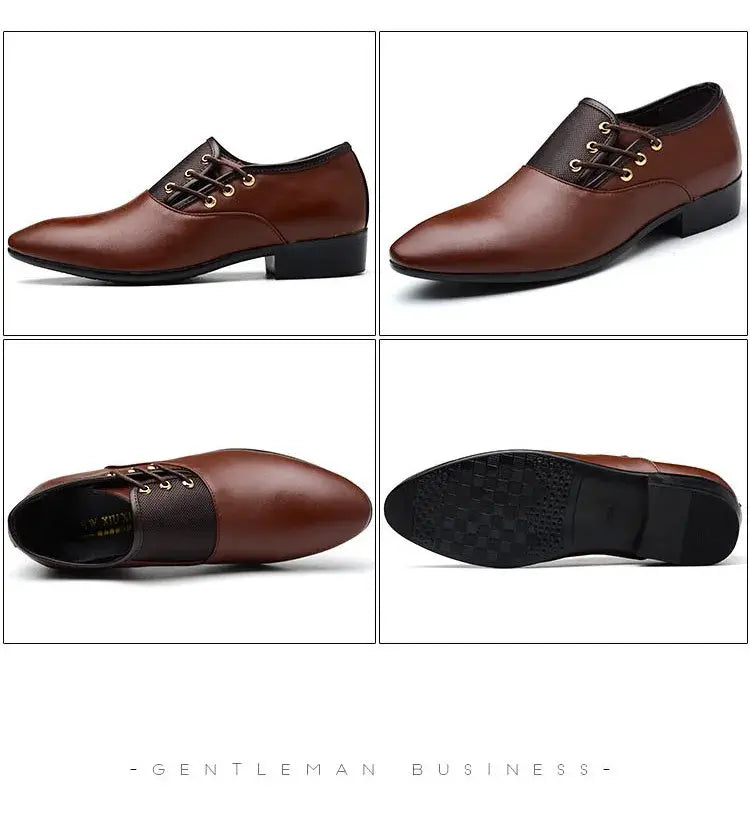 2026 Klassische Herren-Anzugschuhe Runde Zehenpartie Rindsleder Business-Freizeitschuhe Herren-Hochzeitsschuhe Oxford-Anzugschuhe Große Größen 38-48