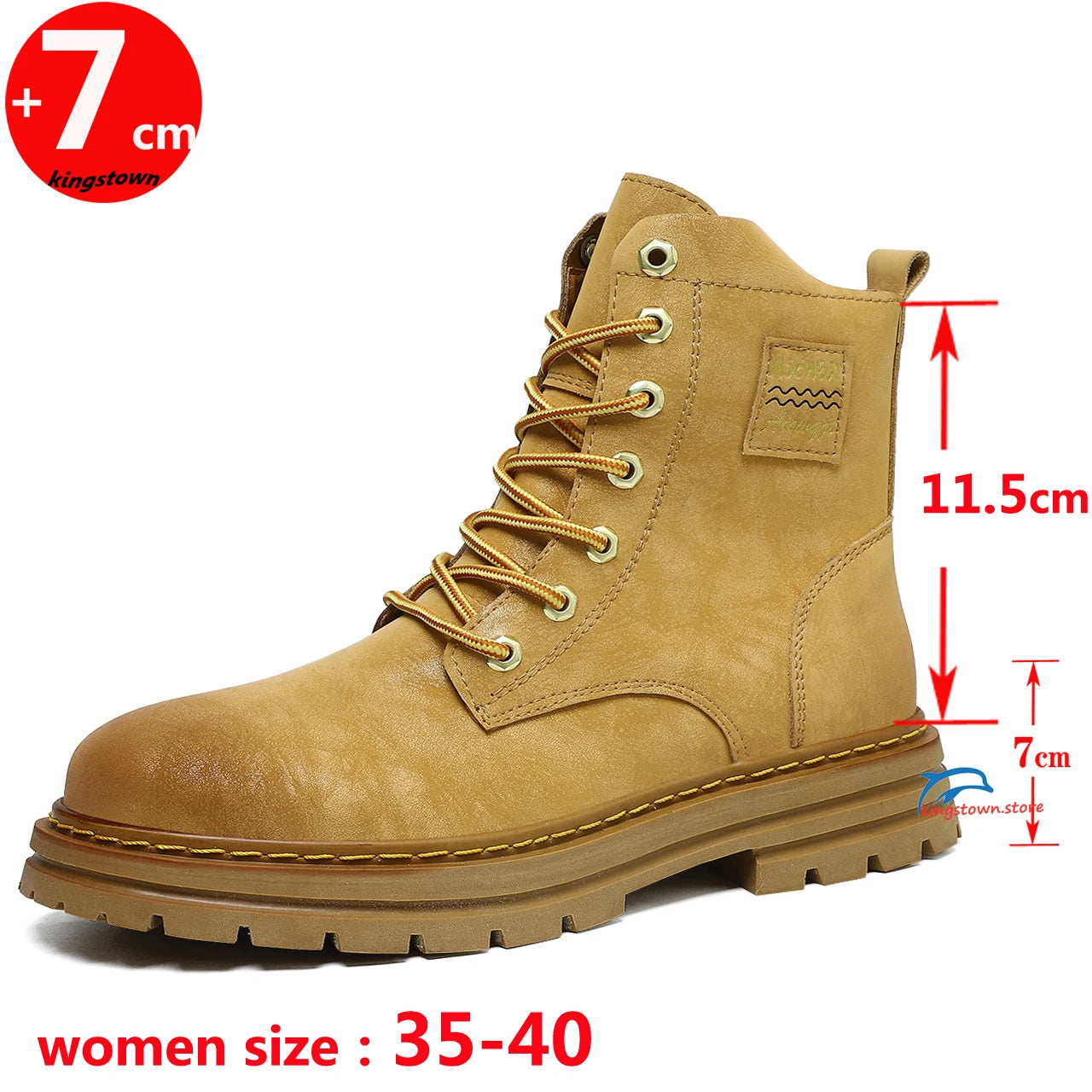 Ankel Boots Elevator Height Increase Shoes for Men Insole 7CM Adjustable Shoe Lifts Women Leather Plus Size 35-47