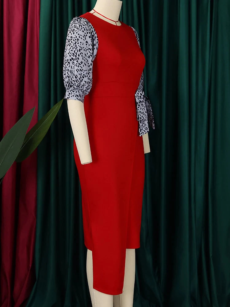 FairyShely 2025 Short Sleeve Patchwork Plus Size Dress Women Large Bodycon Big Dresses Lady Summer Party Tight Curvy Dress