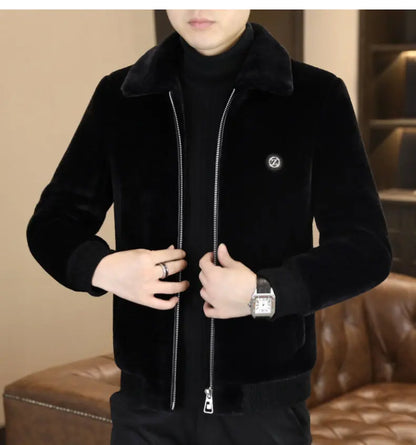Winter Faux Fur Jacket for Men Thick Warm Fur Integrated Jacket High-quality Casual Business Windbreaker coats men clothing