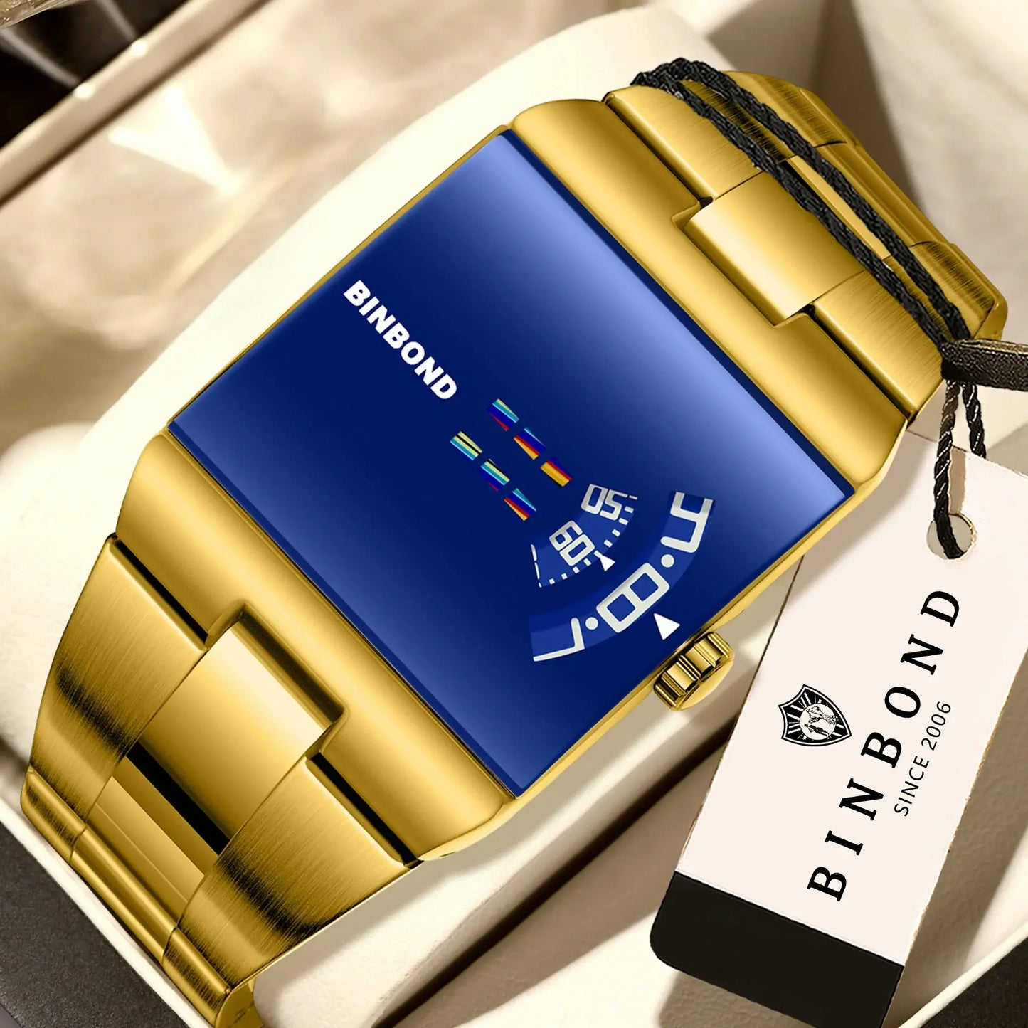BINBOND Original Design Waterproof Men's Watch Accurate Quartz Watches For Men Luxury Sturdy Sport Wristwatches Casual Reloj.